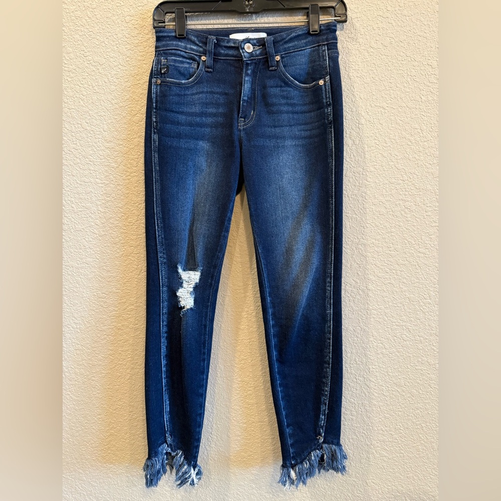 KanCan Dark Blue Distressed Skinny Jeans